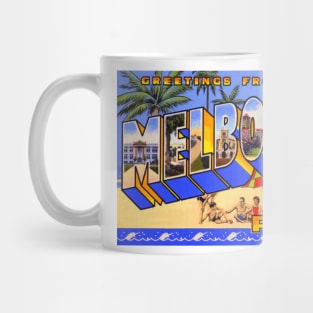 Greetings from Melbourne, Florida - Vintage Large Letter Postcard Mug